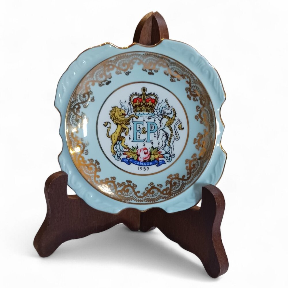 1959 Paragon Mini Plate – St. Lawrence Seaway, Queen & Prince Philip Royal Visit